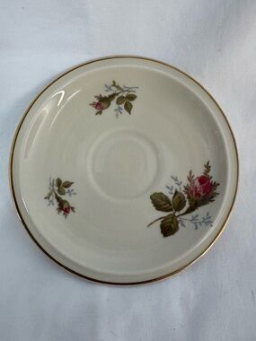 Rosenthal Winifred Selb Germany Saucer Pink Rose Gold Rim Vintage